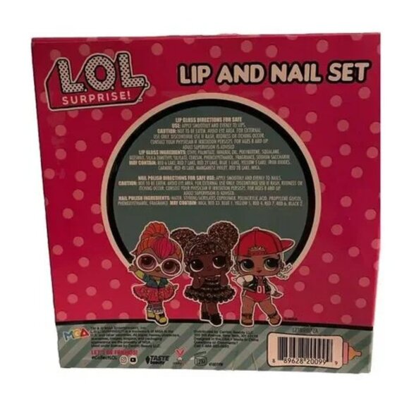 LOL Surprise 10-Piece Kids Lip Gloss and Nail Polish Beauty Gift Set - Picture 5 of 5